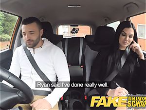 faux Driving college Jasmine Jae downright naked hook-up in car