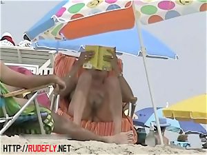 Candid naked beach teen backside voyeur